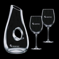 40 Oz. Hallandale Carafe w/ 2 Wine Glasses